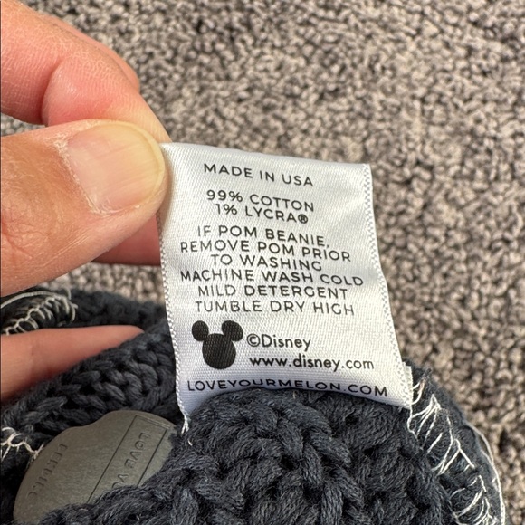 Limited Edition Disney x Love Your Melon Mickey Blue Tie Dye Double Pom Beanie - Picture 6 of 7